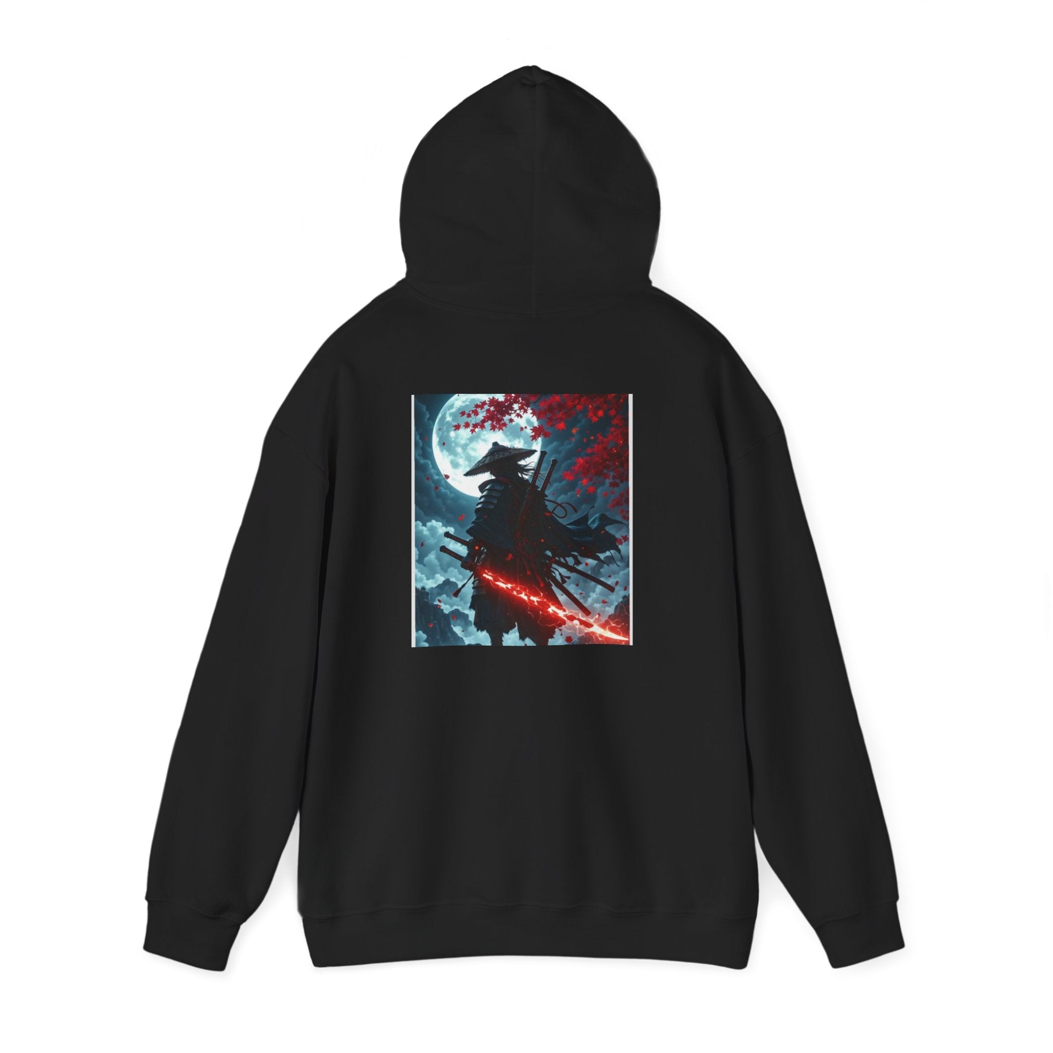 Samurai Nightfall Hoodie — Moonlit Warrior Graphic Sweatshirt