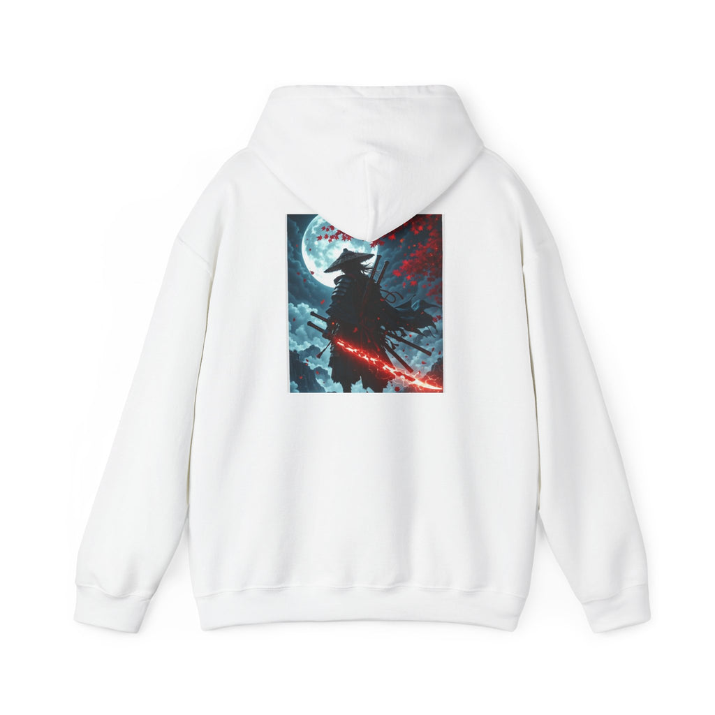 Samurai Nightfall Hoodie — Moonlit Warrior Graphic Sweatshirt