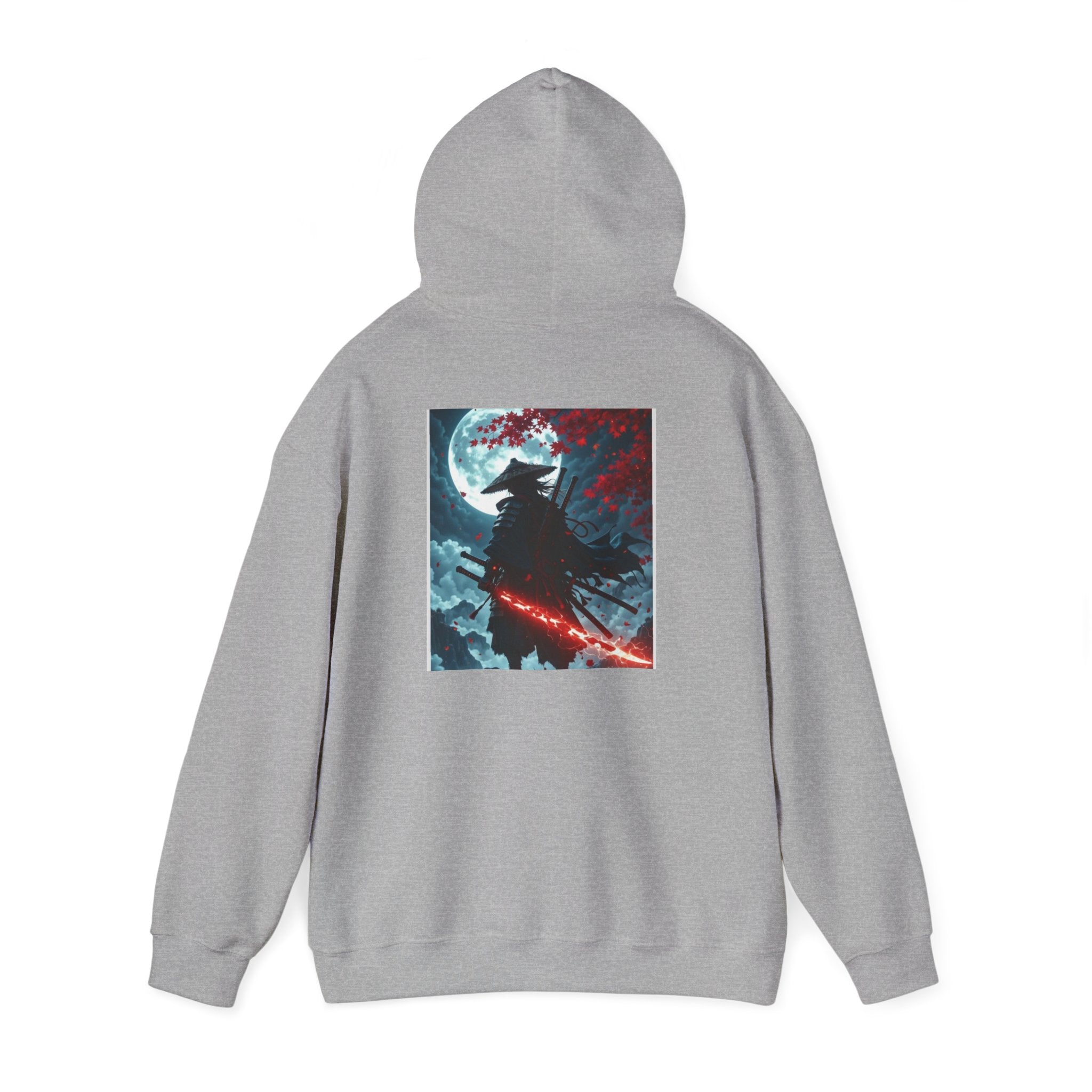 Samurai Nightfall Hoodie — Moonlit Warrior Graphic Sweatshirt