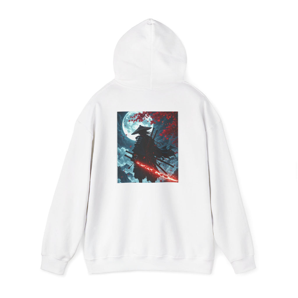 Samurai Nightfall Hoodie — Moonlit Warrior Graphic Sweatshirt