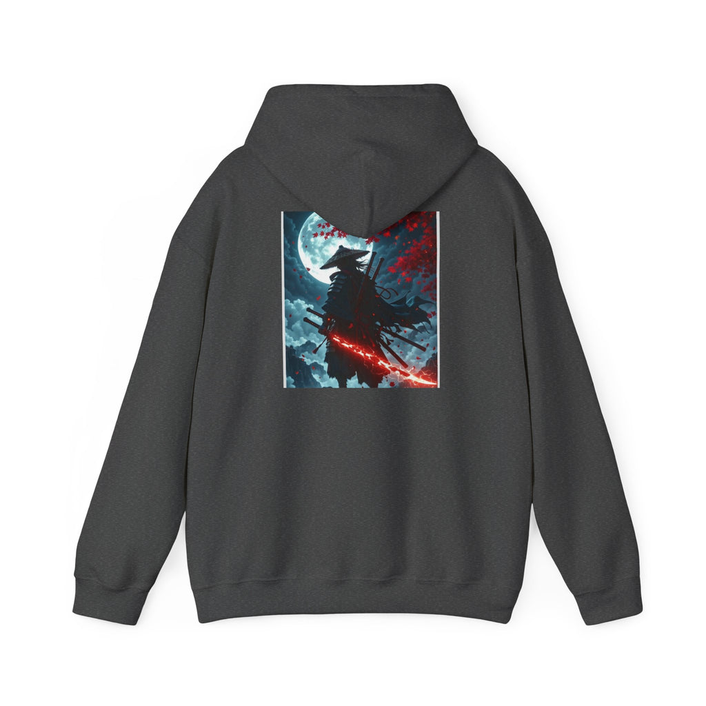 Samurai Nightfall Hoodie — Moonlit Warrior Graphic Sweatshirt