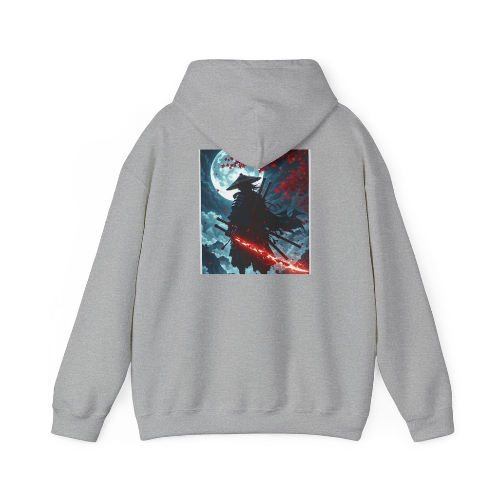 Samurai Nightfall Hoodie — Moonlit Warrior Graphic Sweatshirt
