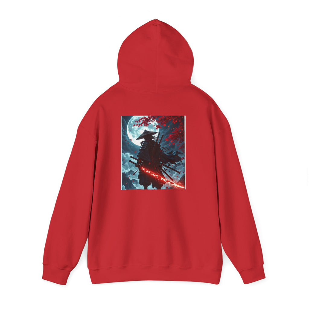 Samurai Nightfall Hoodie — Moonlit Warrior Graphic Sweatshirt