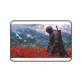 Knight in Poppy Field Desk Mat — Medieval Armor Gaming Mousepad