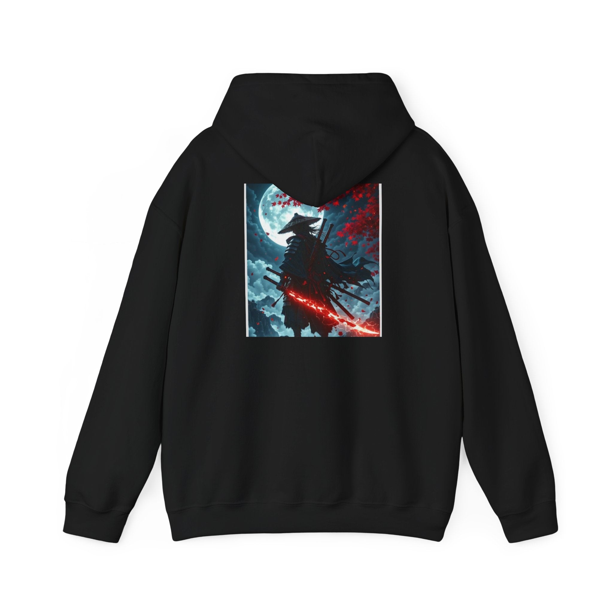 Samurai Nightfall Hoodie — Moonlit Warrior Graphic Sweatshirt